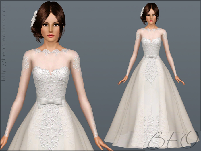 Wedding dress 28 for Sims 3 by BEO